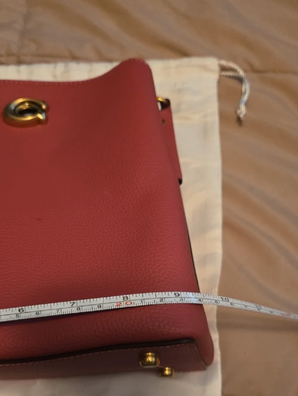 Women's Pink Leather Crossbody Bag with Tan Strap